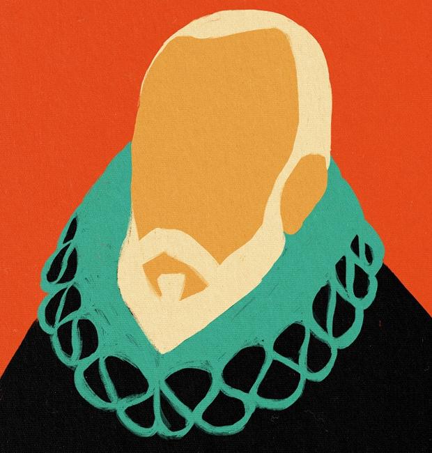 Retrato de Cervantes realizado por la artista madrileña Coco Dávez