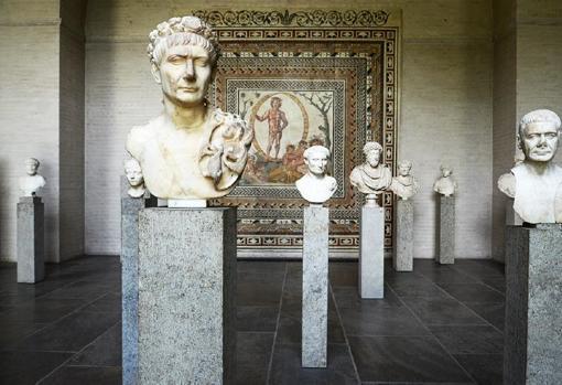Sala de la Gliptoteca de Múnich donde estaba expuesta la cabeza romana de Antonia la Menor