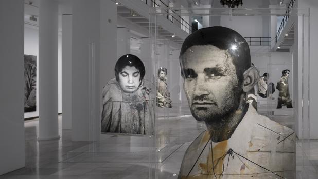 Detalle del montaje de la exposición