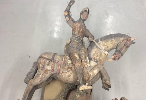 El San Jorge de Estella, en otro punto de la restauración