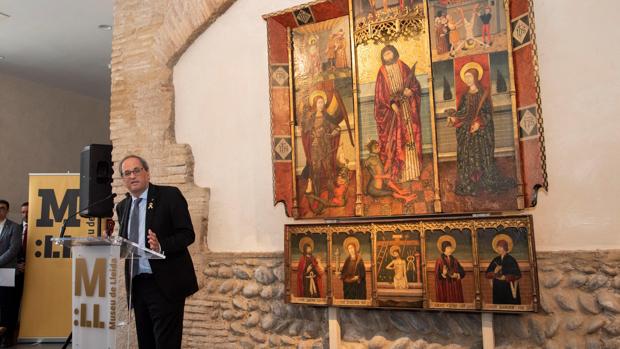 El presidente de la Generalitat, Quim Torra, en el Museo de Lérida