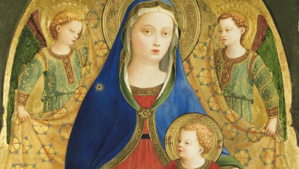 Fragmento de «La Virgen y el Niño con cuatro ángeles», (h. 1417 - 1419), de Fra Angélico