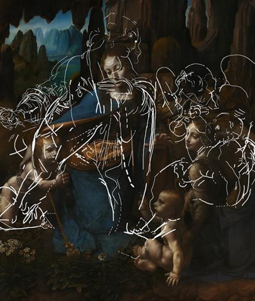 La antigua composición del cuadro