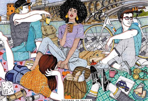 Detalle de una de las ilustraciones de Ana Jarén