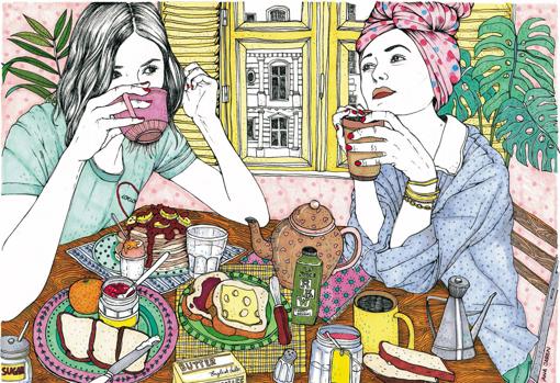 Detalle de una de las ilustraciones de la autora