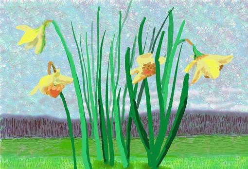 Remember they can't cancel spring, work done by David Hockney with an iPad