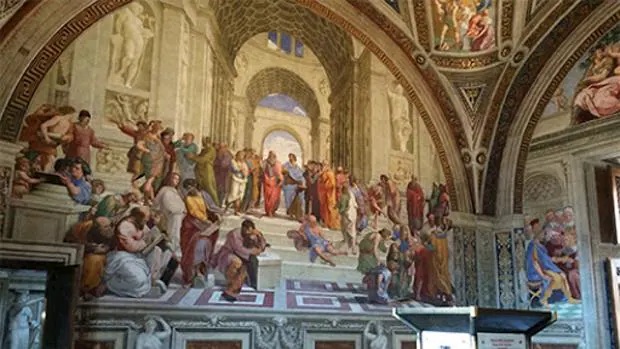 Una de las Estancias Vaticanas pintadas por Rafael