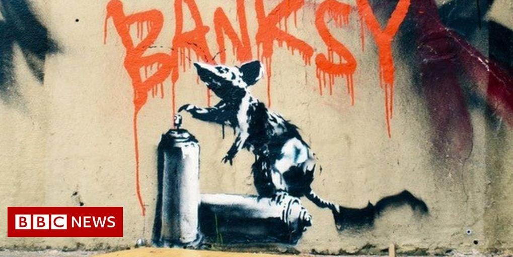 Actor Christopher Walken destroys a Banksy while filming a television series