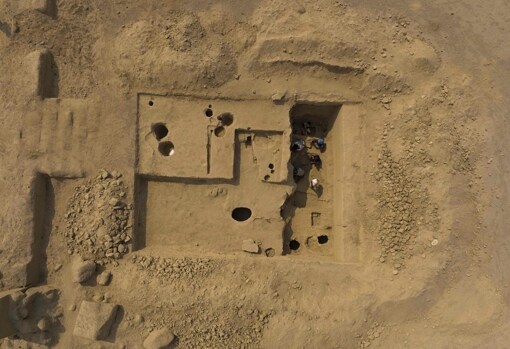 Aerial view of the burial area