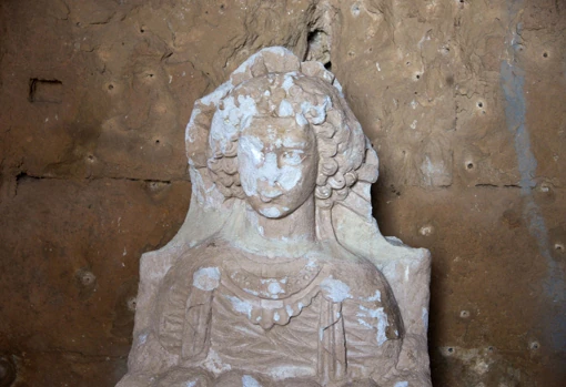 Una de las estatuas restauradas en Hatra