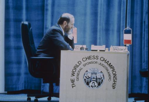 Bobby Fischer, en su fugaz regreso a los tableros en 1992