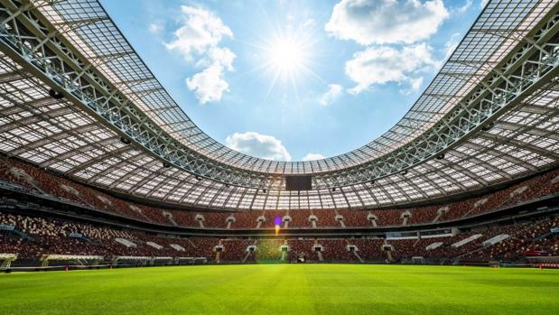 Las gradas del Estadio Luzhniki de Moscú, sede del Mundial Rusia 2018