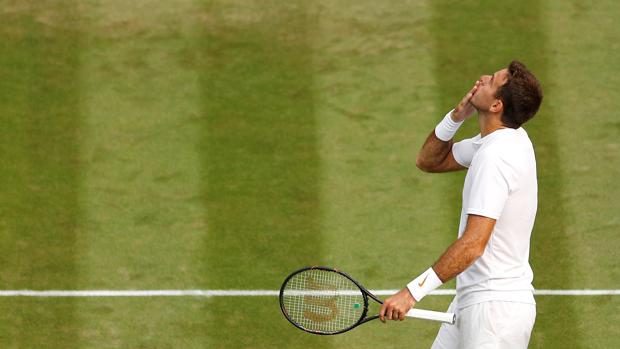 Del Potro celebra su victoria contra Feliciano López
