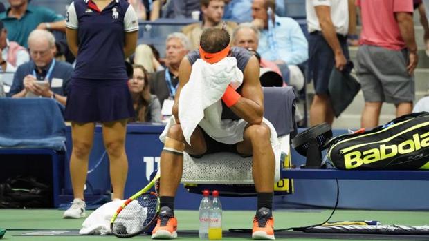 Rafa Nadal lamenta su lesión en el US Open de 2018