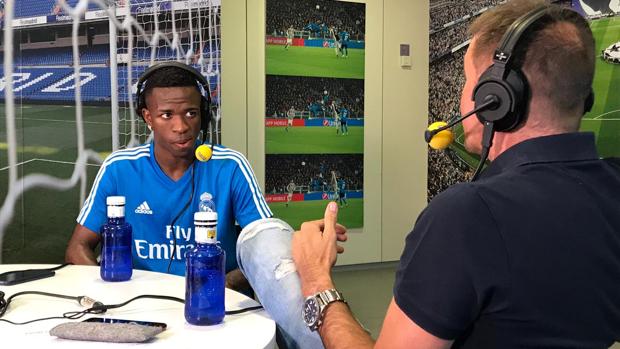 Vinicius, durante la entrevista en la SER