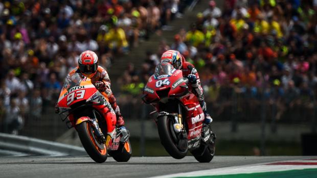 Márquez y Dovizioso, en el Gran Premio de Austria 2019
