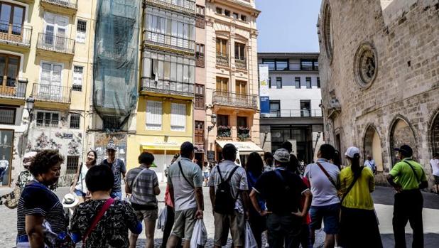 Turistas en Valencia