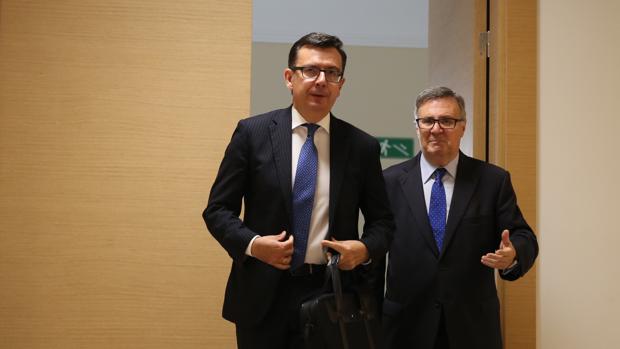 El ministro de Economía, Román Escolano, a su llegado al Congreso de los Diputados