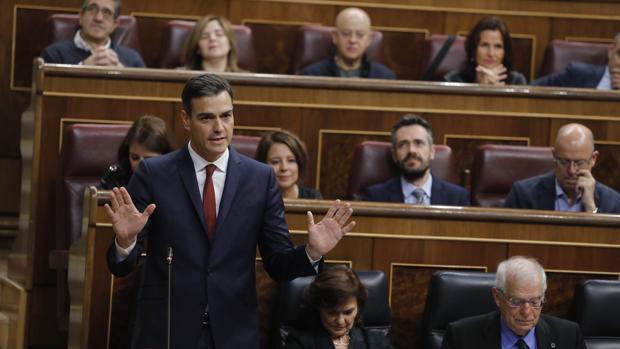 El presidente del Gobierno durante la sesión de control al Gobierno de este miércoles