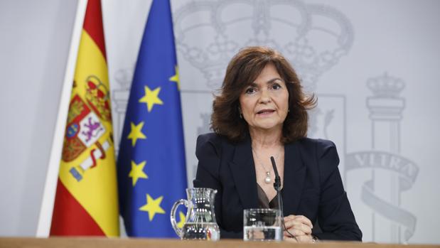 La vicepresidencia del Gobierno y ministra de Igualdad, Carmen Calvo