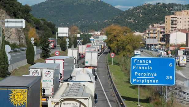 Imagen de la frontera con Francia en La Jonquera