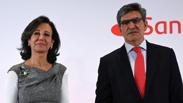 La presidenta del Banco Santander, Ana Botín, y el consejero delegado del grupo, José Antonio Álvarez