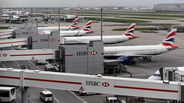 Aviones de British Airways en el aeropuerto de Heathrow