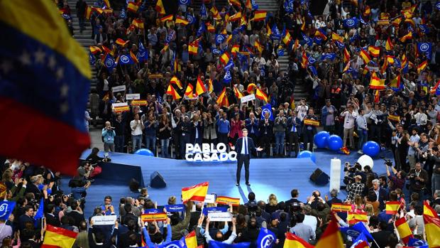 Pabloo Casado, en el cierre de campaña en Madrid