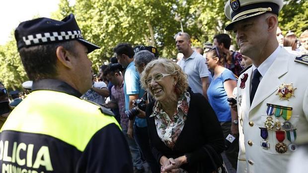Carmena en la celebración del patrón de la Policia Municipal