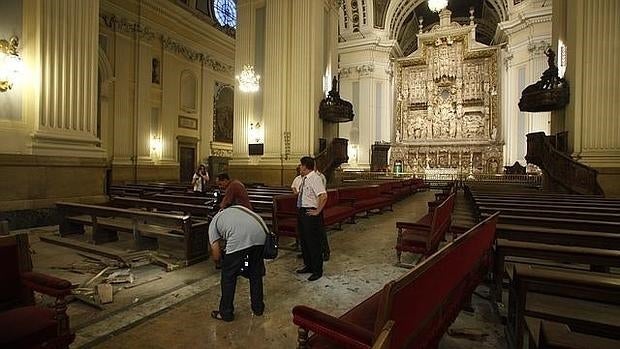Imagen de la Basílica después de la explosión