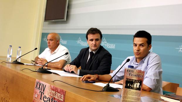 Juan Carlos Palencia, Ángel Luengo y Javier Dueñas, durante la presentación