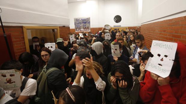 El escrache de ayer en la Autónoma