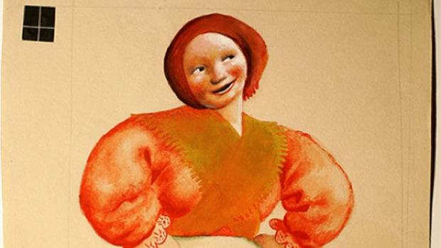 Castelao dibujó los figurines de la pieza teatral «Os vellos non deben de namorarse»