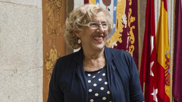 Manuela Carmena, ayer, en un acto de Educación