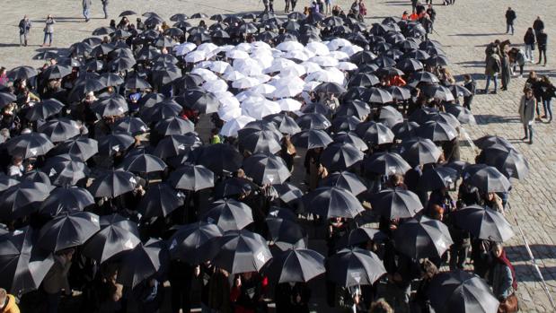 Acto contra la violencia de género en Santiago
