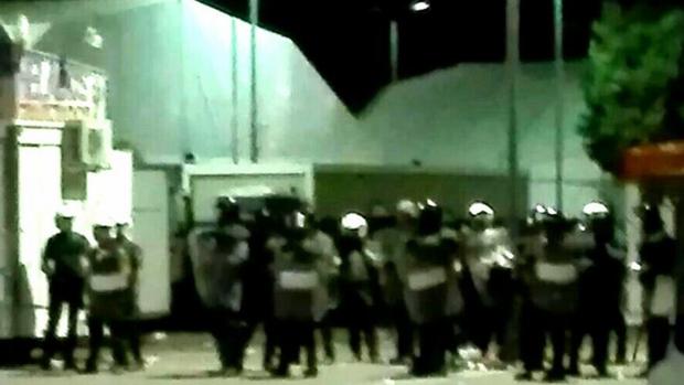 Agentes de la Guardia Civil en los disturbios de las fiestas de Pinto