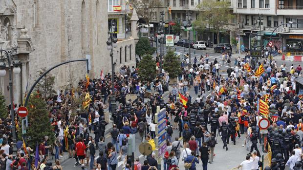Imagen de la manifestación celebrada el pasado 9 de Octubre en Valencia