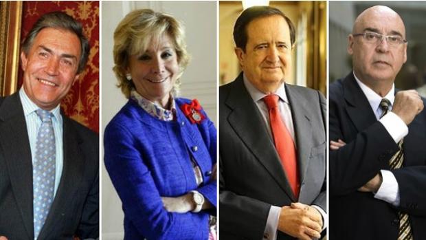 Juan Ignacio Barrero, Esperanza Aguirre, Juan José Lucas y Francisco Javier Rojo