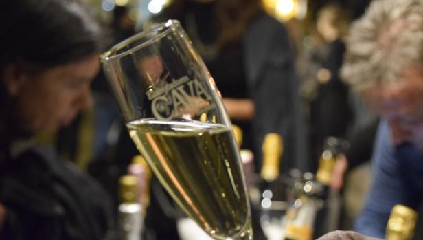 Imagen de una copa de cava valenciano
