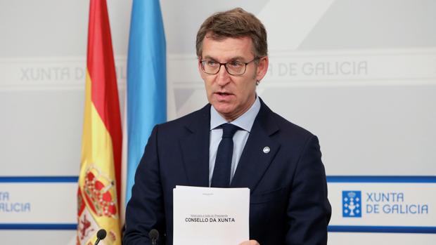 Feijóo, en la rueda de prensa posterior al Consello