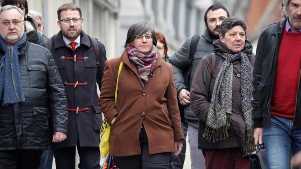 La exdiputada de la CUP Mireia Boya a su llegada el miércoles a la sede del Tribunal Supremo,