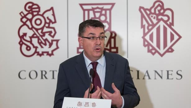 Imagen del presidente de las Cortes Valencianas, Enric Morera