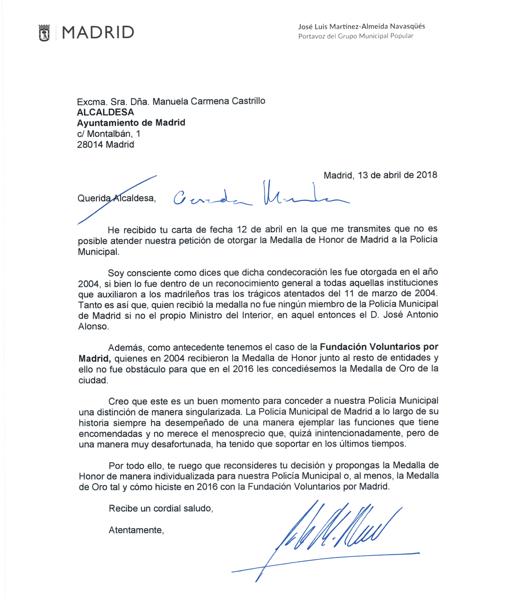 «La Policía Municipal de Madrid no se merece el menosprecio que ha