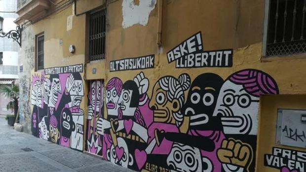 Imagen del mural de Elías Taño antes de ser eliminado