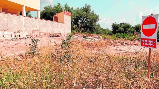 Imagen del estado en el que se encuentra la parcela del chalé de Alcanar que ocuparon los yihadistas