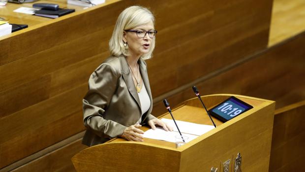 Imagen de archivo de la consellera de Justicia, Gabriela Bravo, tomada en las Cortes Valencianas
