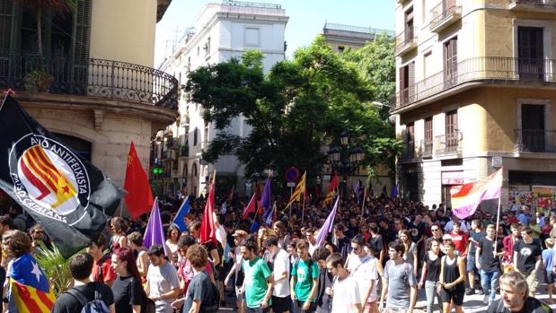 Un aspecto de la manifestación de esta mañana