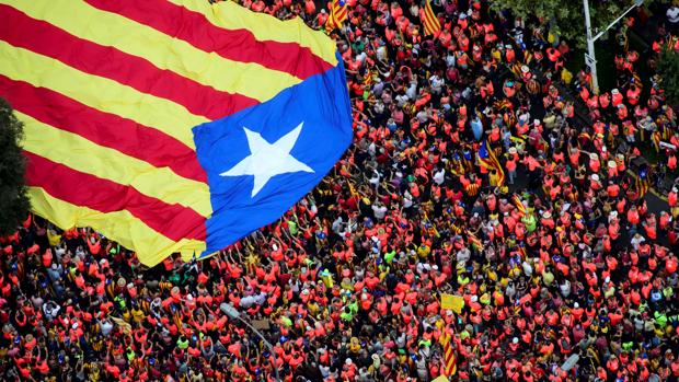 Imagen aérea de la manifestación