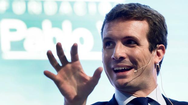 Casado, ayer en un coloquio sobre el papel de la Iglesia en una jornada organizada por la Fundación Pablo VI