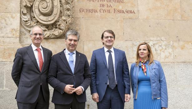 Javier Iglesias, Ignacio Cosidó, Alfonso Fernández Mañueco y Ester Brio